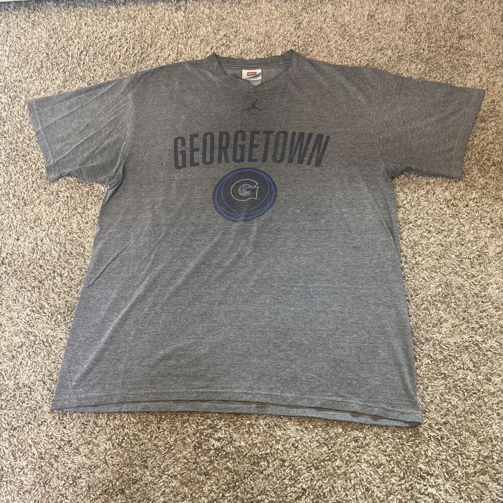 Vintage Nike Jordan Georgetown University Hoyas Basketball Jumpman T-Shirt Large